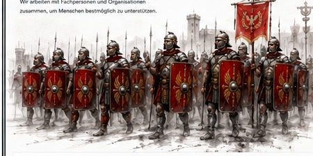 Vier Grundprinzipien auf einem Kompass